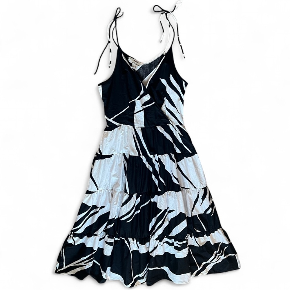 Vintage Malcolm Starr Black and White Maxi Dress